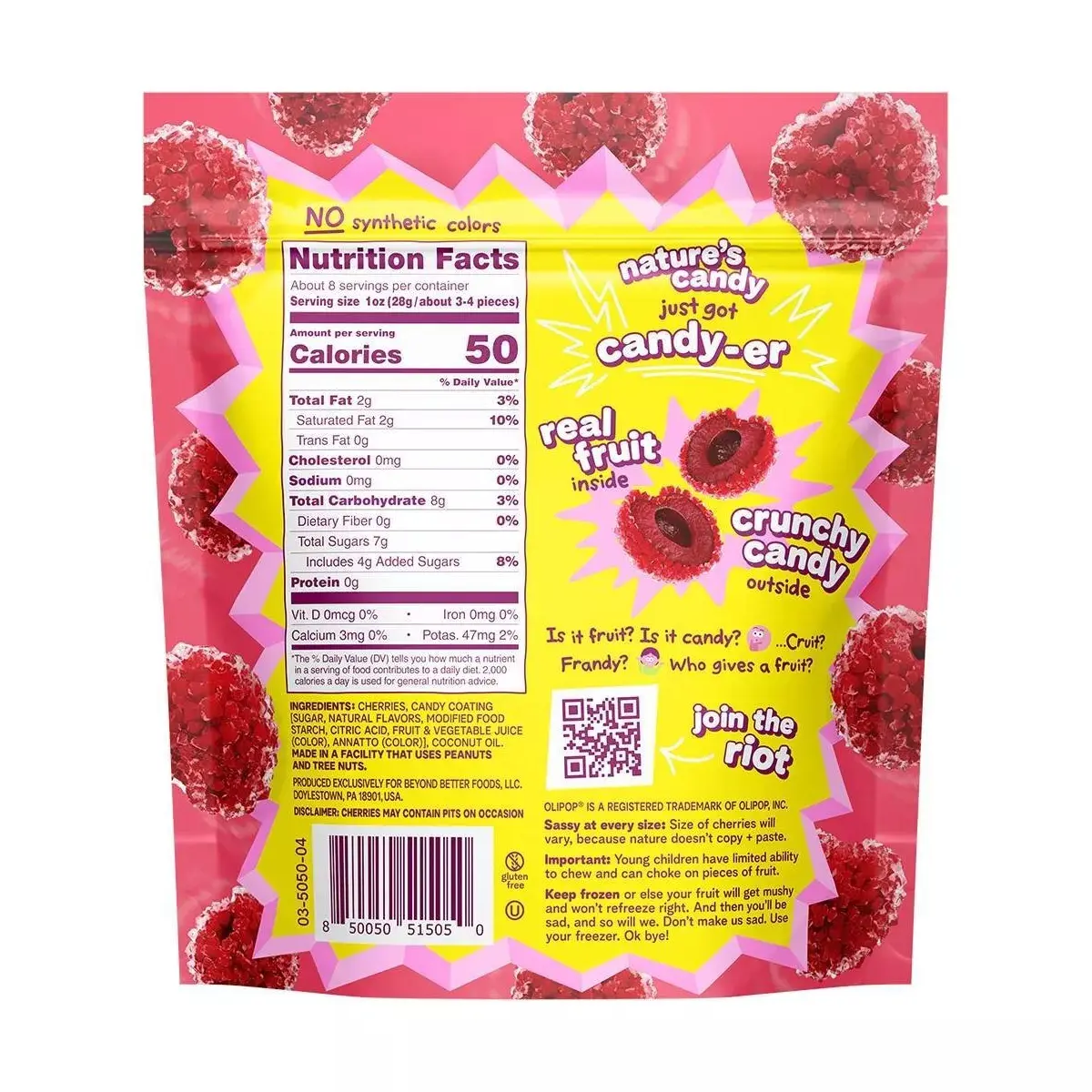 Fruit Riot Frozen Crunchy Candy Vintage Cola Cherries - 8Oz - Image 2