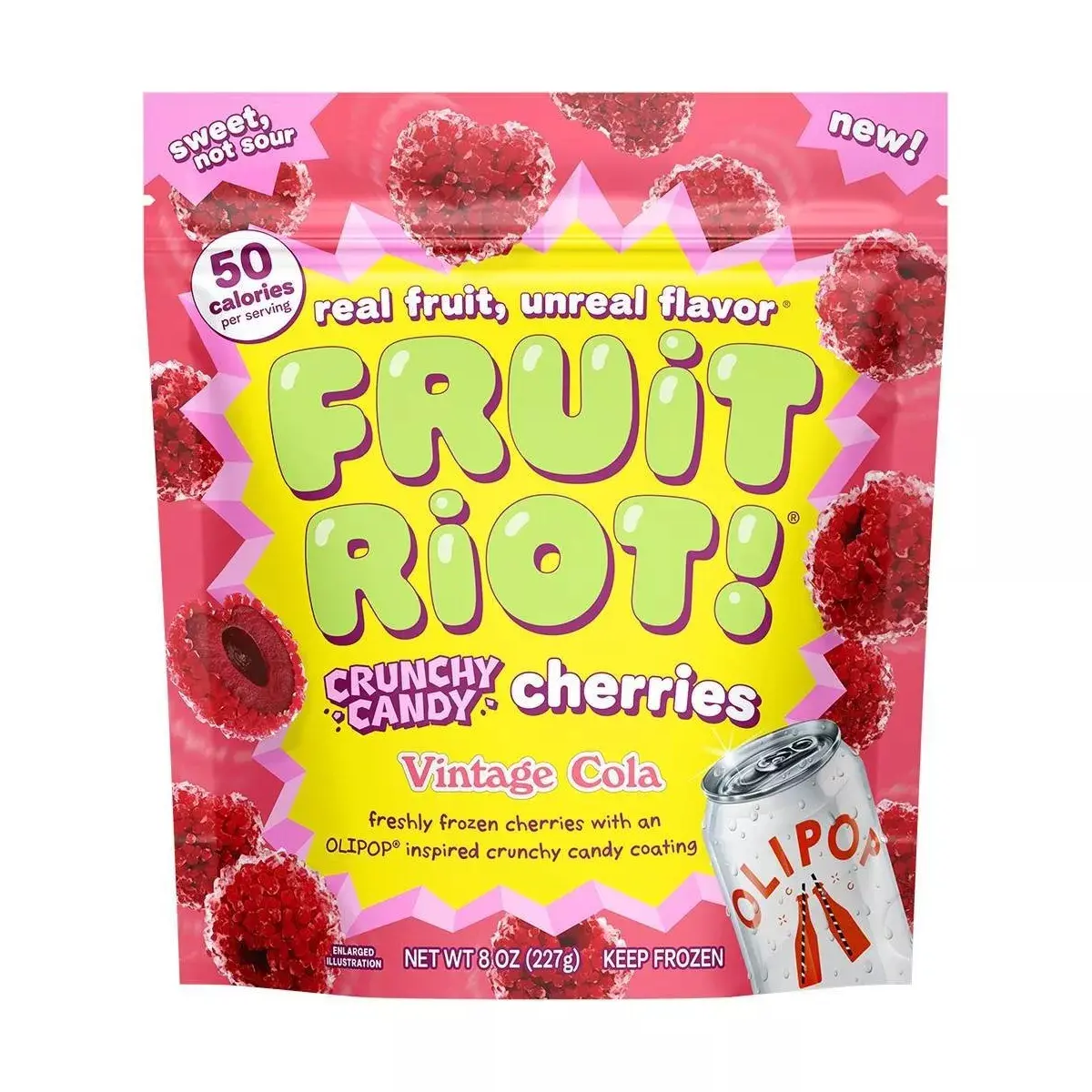 Fruit Riot Frozen Crunchy Candy Vintage Cola Cherries - 8Oz